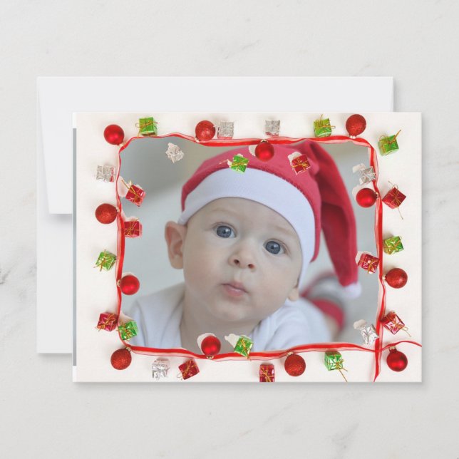 Familjefrött och Grönt Gräns-julkort Julkort (Framsida)