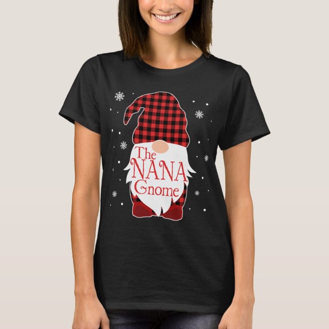 Familjefyren Pajama Nana Gnome Buffalo Pl T Shirt (Framsida)