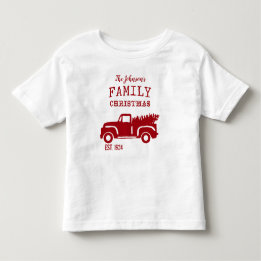 Familjegård lastbil röd t shirt