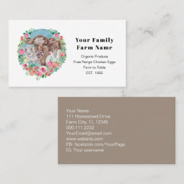 Familjegårm Homestead Chicken Cow Market Garden Visitkort