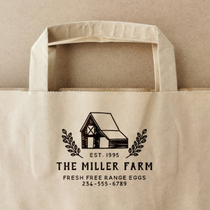 Familjegårm Rustic Chicken Coop Egg Carton Självfärgande Stämpel