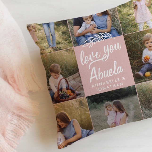 familjegåva 8 fotobarnbarn enkelt kudde (Skapare uppladdad)