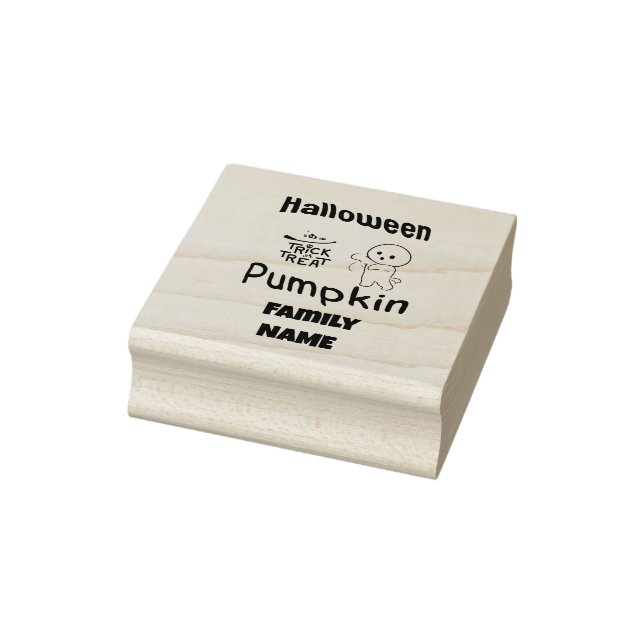 Familjegåvor från Halloween personlig namn Stämpel (Stämpel)