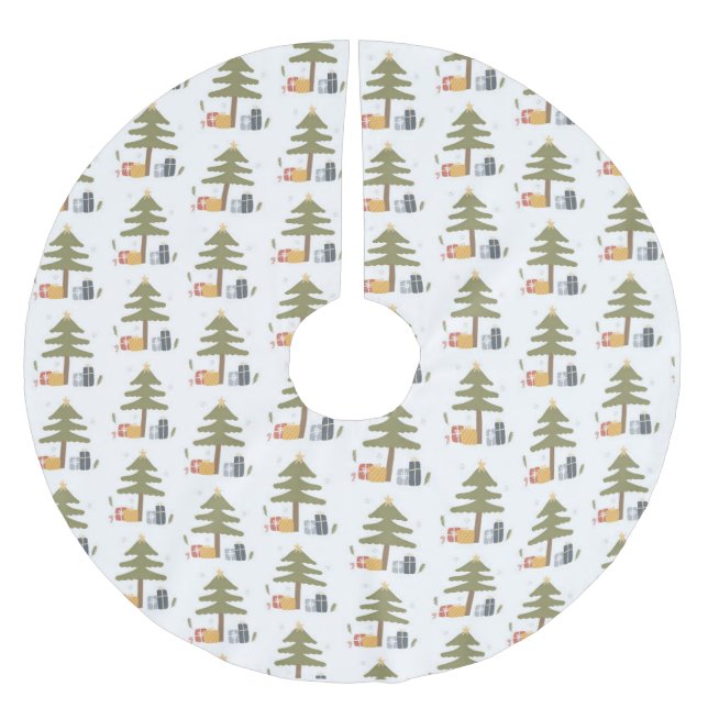 Familjegåvor från Julgran Helgdag Winter Julgransmatta Borstad Polyester (Framsidan)