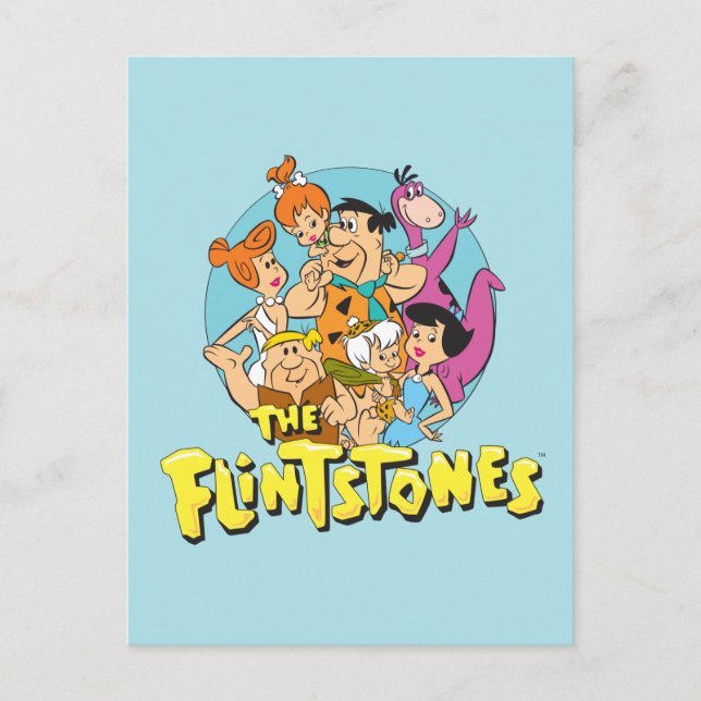 Familjegrafiken "Flintstones and Rubbles" Vykort (Framsida)