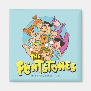 Familjegrafiken Flintstones och Rubbles Magnet