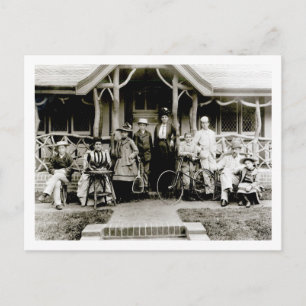 Familjegrupp, c.1900 (b/w bild) vykort