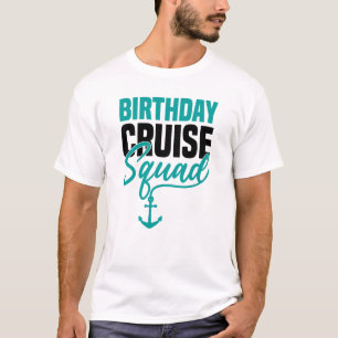Familjegrupp för kryssningsruta på födelsedagen t shirt