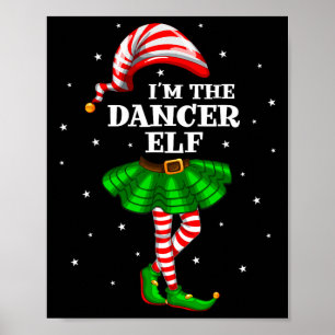 Familjegrupp I är Dancer Elf-julen Poster