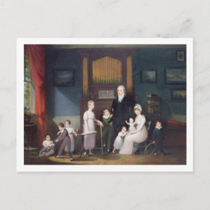Familjegrupp i insida, 1800 vykort