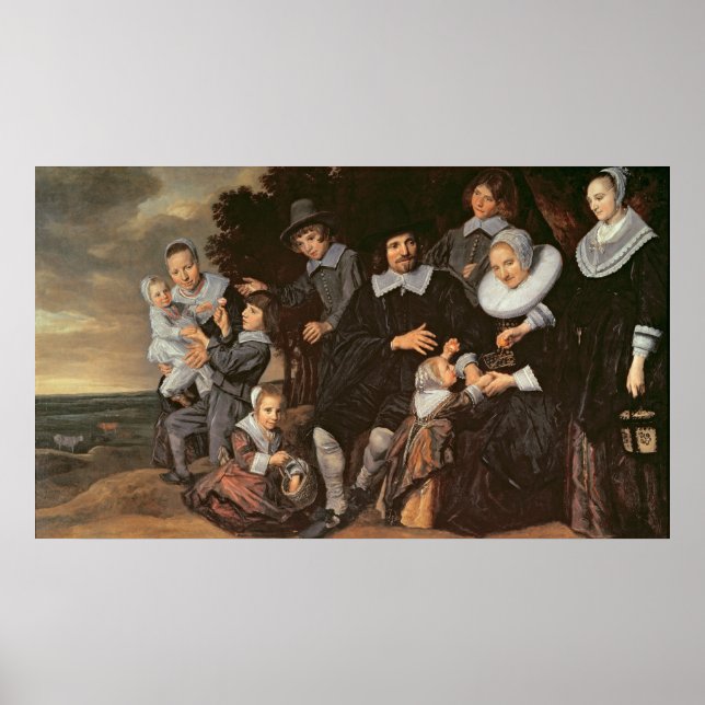 Familjegrupp i liggande, c.1647-50 poster (Framsidan)