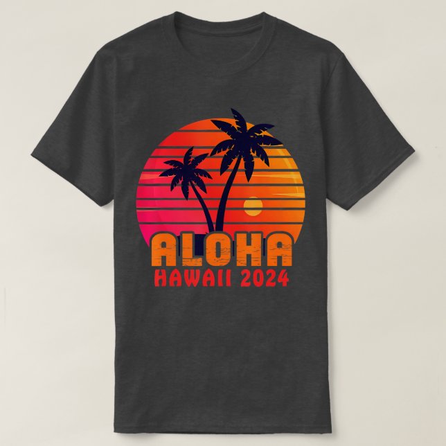 Familjegruppen Aloha Hawaii för sommarsemestermatc T Shirt (Design framsida)