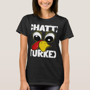 Familjegruppen Chatty Turkey Matching Thanksgivi T Shirt