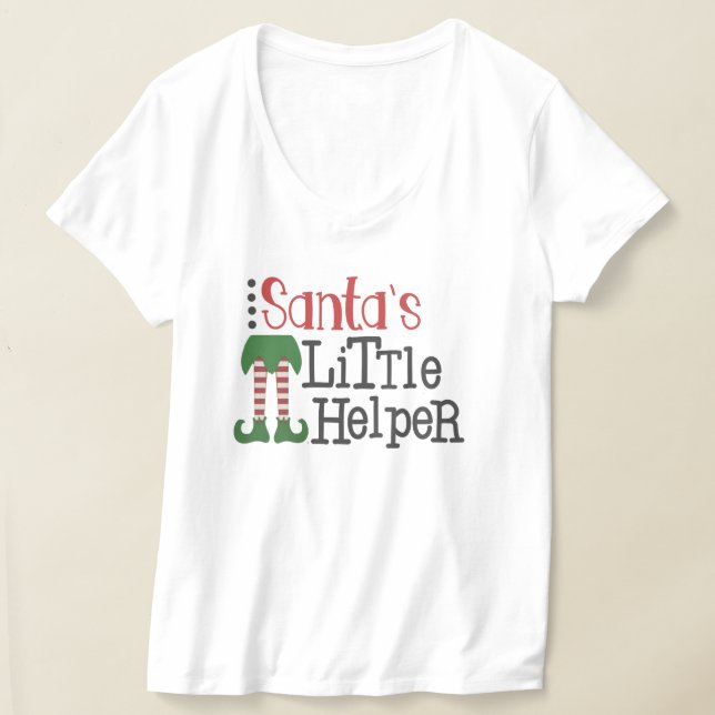 Familjegruppen Jul Elf Shirts, jultomtens Helper T Shirt (Laydown)