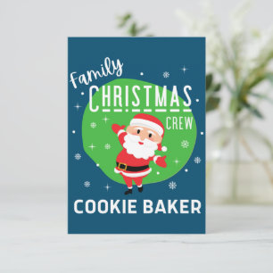 Familjegruppen Jul Party Pajamas Cookie Baker Tack Kort