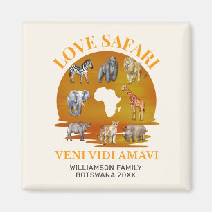 Familjegruppen KÄRLEK SAFARI Souvenir Magnet