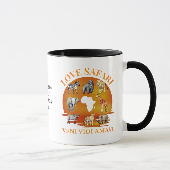 Familjegruppen KÄRLEK SAFARI Souvenir Mugg (Höger)