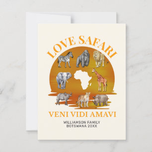 Familjegruppen KÄRLEK SAFARI Souvenir Vykort