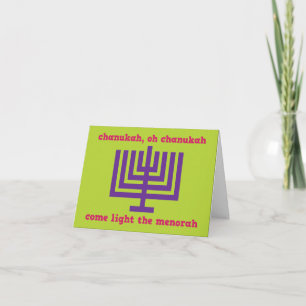 Familjehälsningskort för Chanukah Helgkort