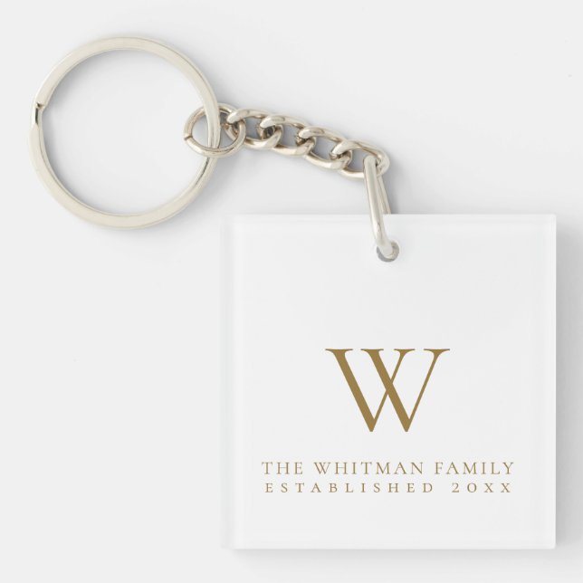 Familjehemmonogram guld vit (Framsidan)