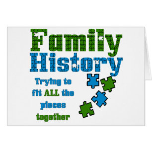 Familjehistorikpussel Hälsningskort