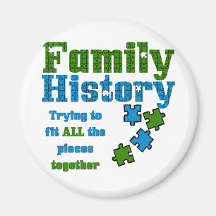 Familjehistorikpussel Magnet