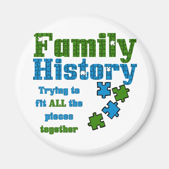 Familjehistorikpussel Magnet (Framsidan)