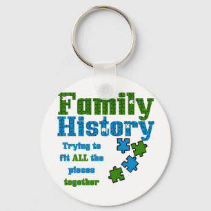 Familjehistorikpussel Nyckelring