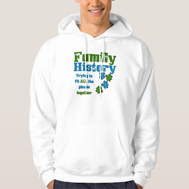 Familjehistorikpussel Sweatshirt Med Luva (Framsida)