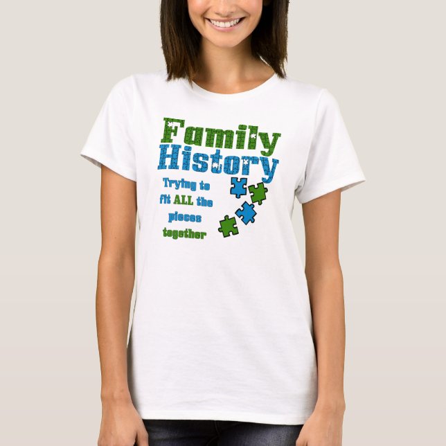 Familjehistorikpussel T-shirt (Framsida)