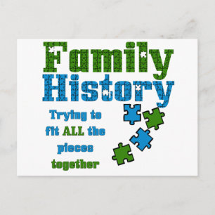 Familjehistorikpussel Vykort