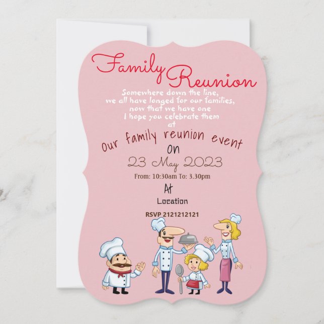 Familjeinbjudan Inbjudningar (Framsida)