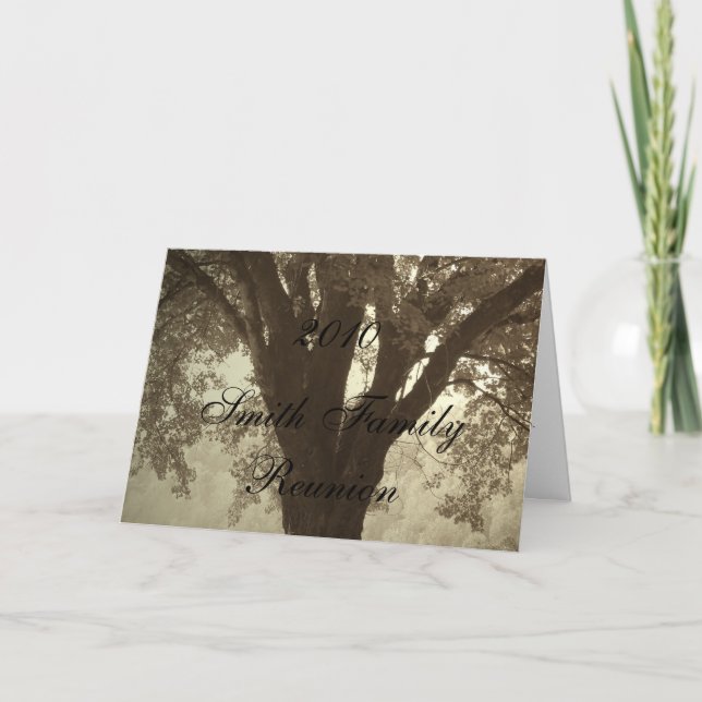 Familjeinbjudan Träd Reunion Inbjudan (Framsida)