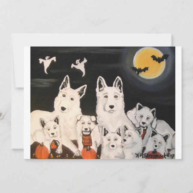Familjeinbjudningar för Halloween-Hund Inbjudningar (Framsida)