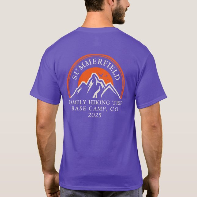 Familjejkung Resa Matching Mountain Natature T Shirt (Baksida)