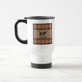 Familjejordbruk Rustic Cow Red Play Burlap Resemugg