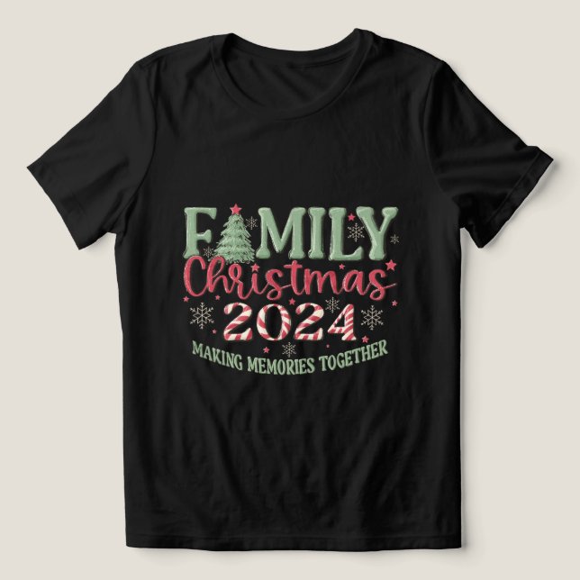 Familjejul 2024, svart t shirt (Design Framsida)