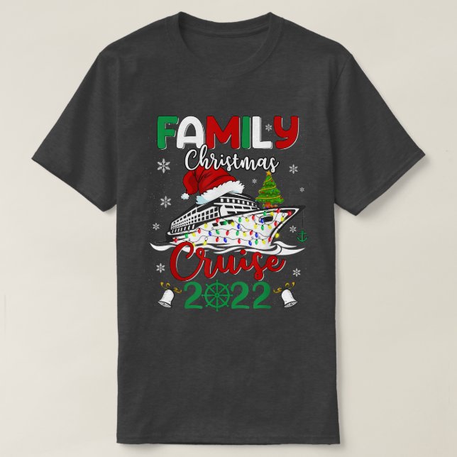 Familjejul Cruise 2022 Cruise Squad Julafton T Shirt (Design framsida)