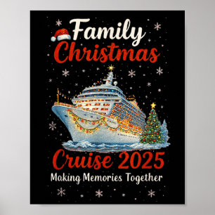 Familjejul Cruise 2025 Merry Cruisemas Boat Poster