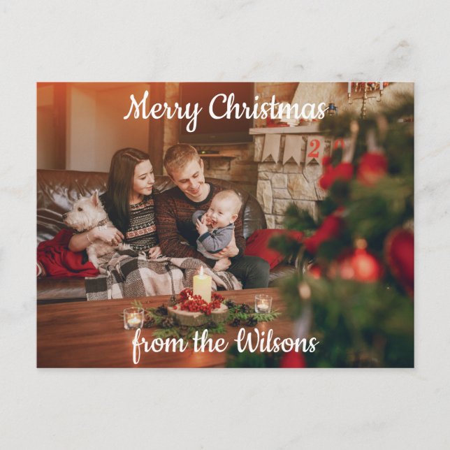 Familjejul Hälsning Helg Vykort (Framsida)