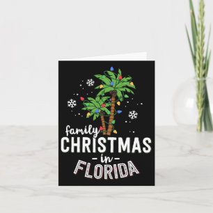 Familjejul i Florida Handflatan Träd Julafton Beac Kort