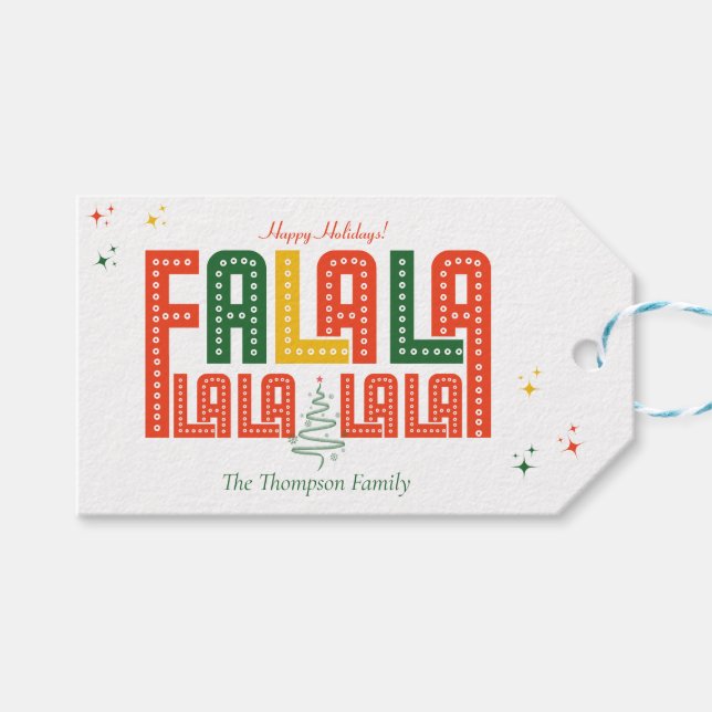 Familjejul Karaoke Church Sång Service Presentetikett (Framsidan (Horisontell))