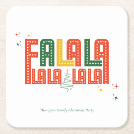 Familjejul Karaoke Church Sång Service Underlägg Papper Kvadrat