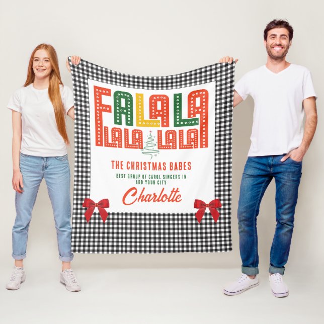 Familjejul Karaoke Sång Choir Group Fleecefilt (På plats)