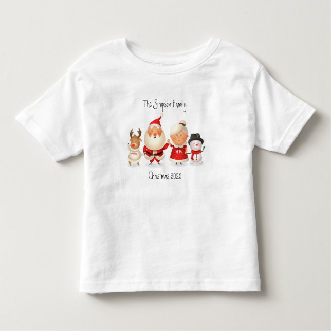 Familjejul Pajama-design T Shirt (Framsida)