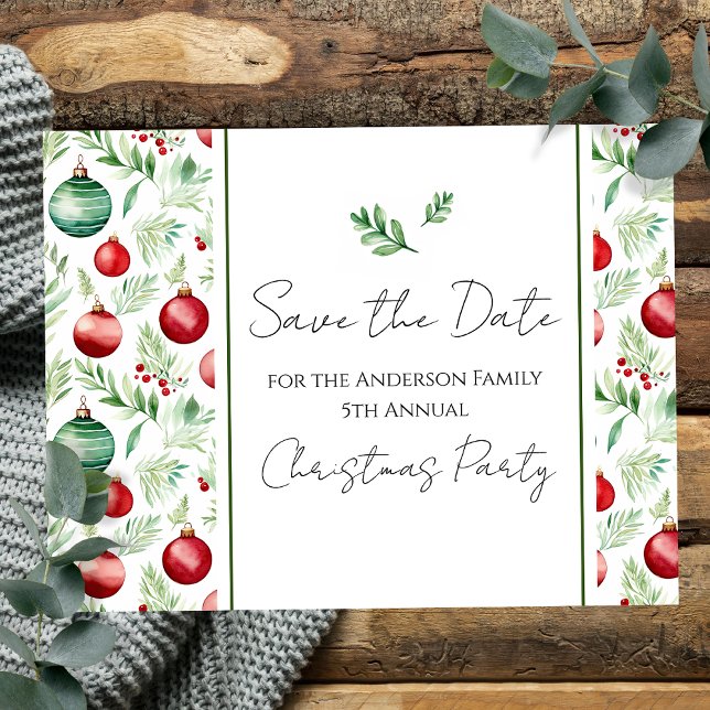 Familjejul Party Spara datum Vykort (Skapare uppladdad)