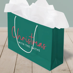 Familjejul   Snyggt Trendig Forest Grönt