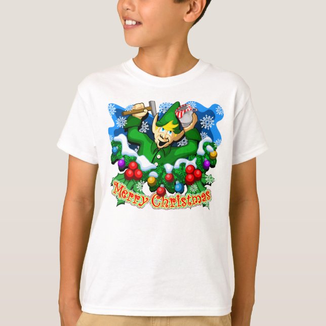 Familjejul: WORKSHOP ELF T-shirt (Framsida)