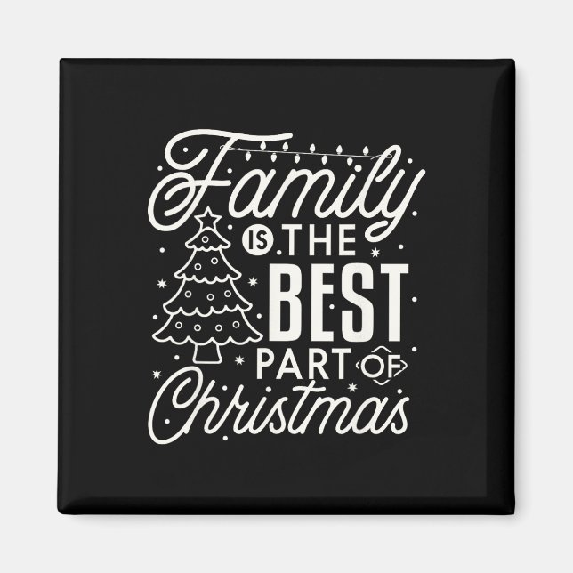 Familjejulen 2023 Matching Funny Julafton Crew Squ Magnet (Framsidan)