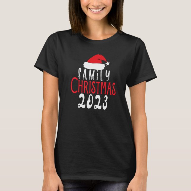 Familjejulen 2023 Matching Squad Santa Elf T Shirt (Framsida)